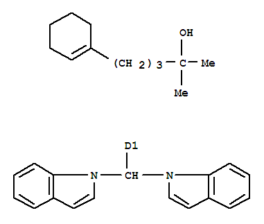 1-Cyclohexene-1-butanol,4(or 5)-(di-1H-indol-1-ylmethyl)-a,a-dimethyl-