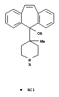 4-(5-hydroxydibenzo[a,d]cyclohepten-5-yl)-4-methylpiperidinium chloride