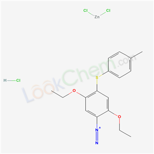 2,5-diethoxy-4-(p-tolylthio)benzenediazonium chloride, compound with zinc chloride